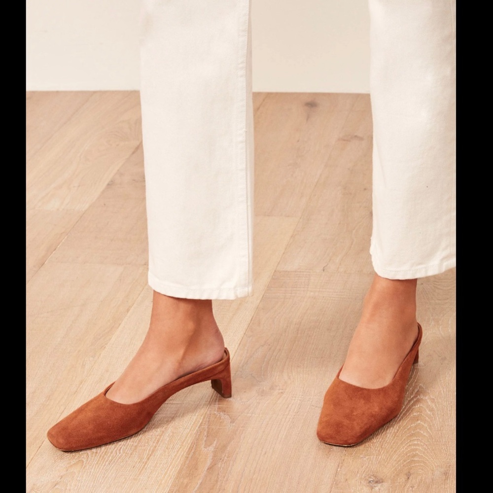 BY FAR Suede Maria Mules